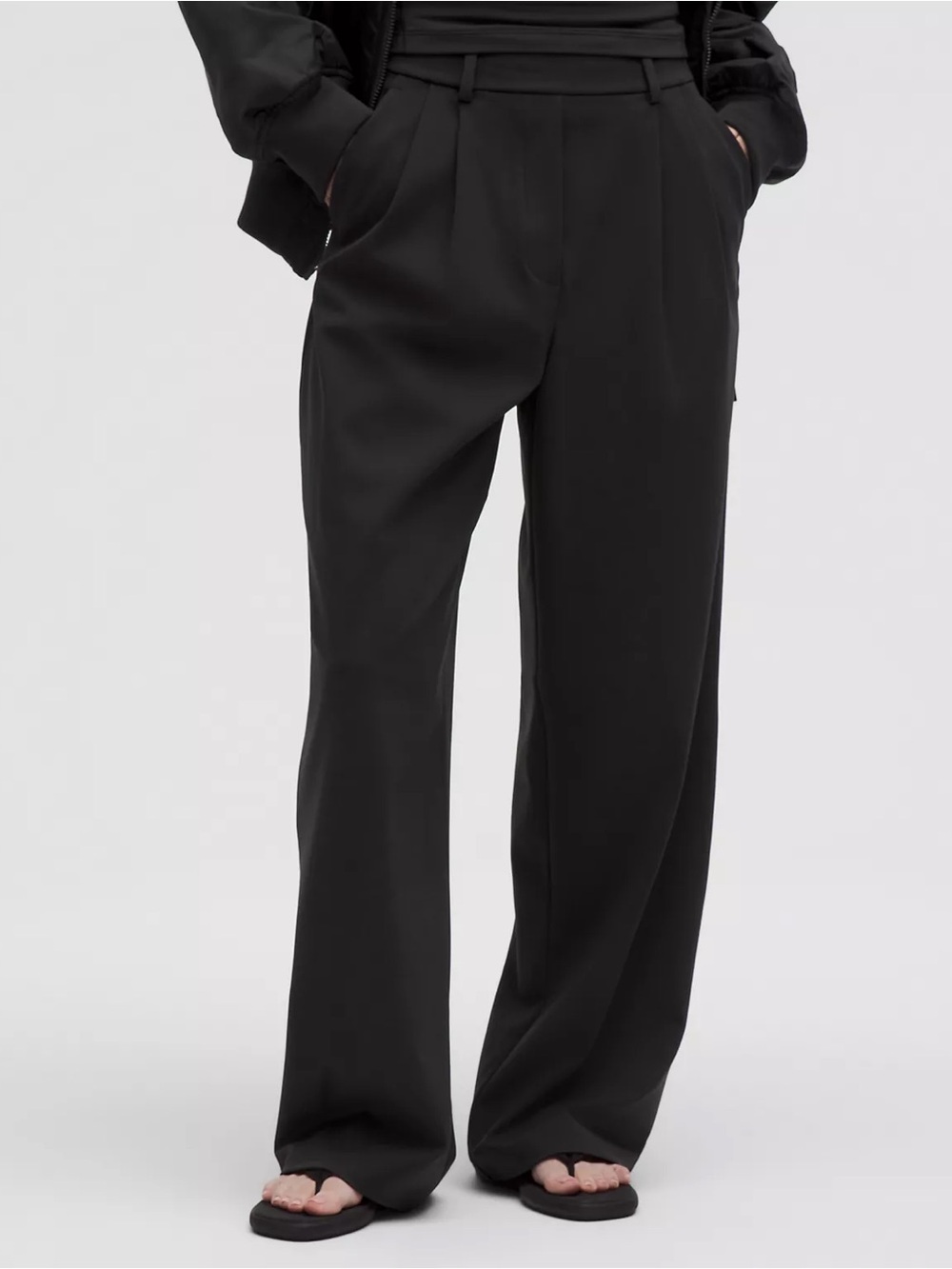Lululemon Daydrift High-Rise Wide-Leg Black Trouser Size XL Relaxed Fit